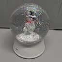 AYTPU Rotating Snowman Snow Globe with Music 8 Songs, Auto 6H Timer, USB/Battery Powered, Spinning Christmas Decor with Glitter Snowfall, Gift for Family