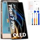 OLED for Google Pixel 7 Pro Screen Replacement,Black with Frame | for GP4BC GE2AE,LCD Display Screen Touch Assembly with Repair Kits,No Fingerprint Cable