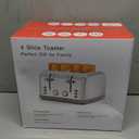 Toaster 4 Slice Retro Stainless Steel,Best Prime 4 Slice Toaster Wide Solt with 7 Shade Settings, Perfect for Waffles, Bagels and More Lainsten T-527