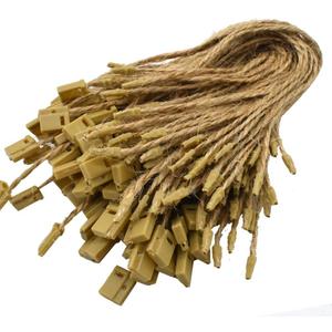 500 Pcs Hemp Twine Hang Tag String Snap Lock Pin Loop Fastener Hook Ties Easy and Fast to Attach