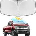 for Ford Super Duty F250 F350 F450 F550 2017-2024 2025 Windshield Sun Shade - 4 Layers Car Sunshades for Front Window Shade Cover Custom Fit F-250 Sun Visor 240T Shade Blocks UV Rays Car Accessories (for Ford Super Duty F250 F350 2017 - 2025)