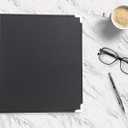 Samsill Classic Collection Leather 3 Ring Binder, Executive Presentation Portfolio, 0.5 Inch (Holds 100 Sheets), Brass Round Ring, Black