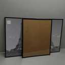 upsimples 16x20 Picture Frame Black 3 Pack, Scratch-Proof Poster Frames 16 x 20 for Photo Gallery - Slide-In Strips, Horizontal or Vertical Wall Mounting