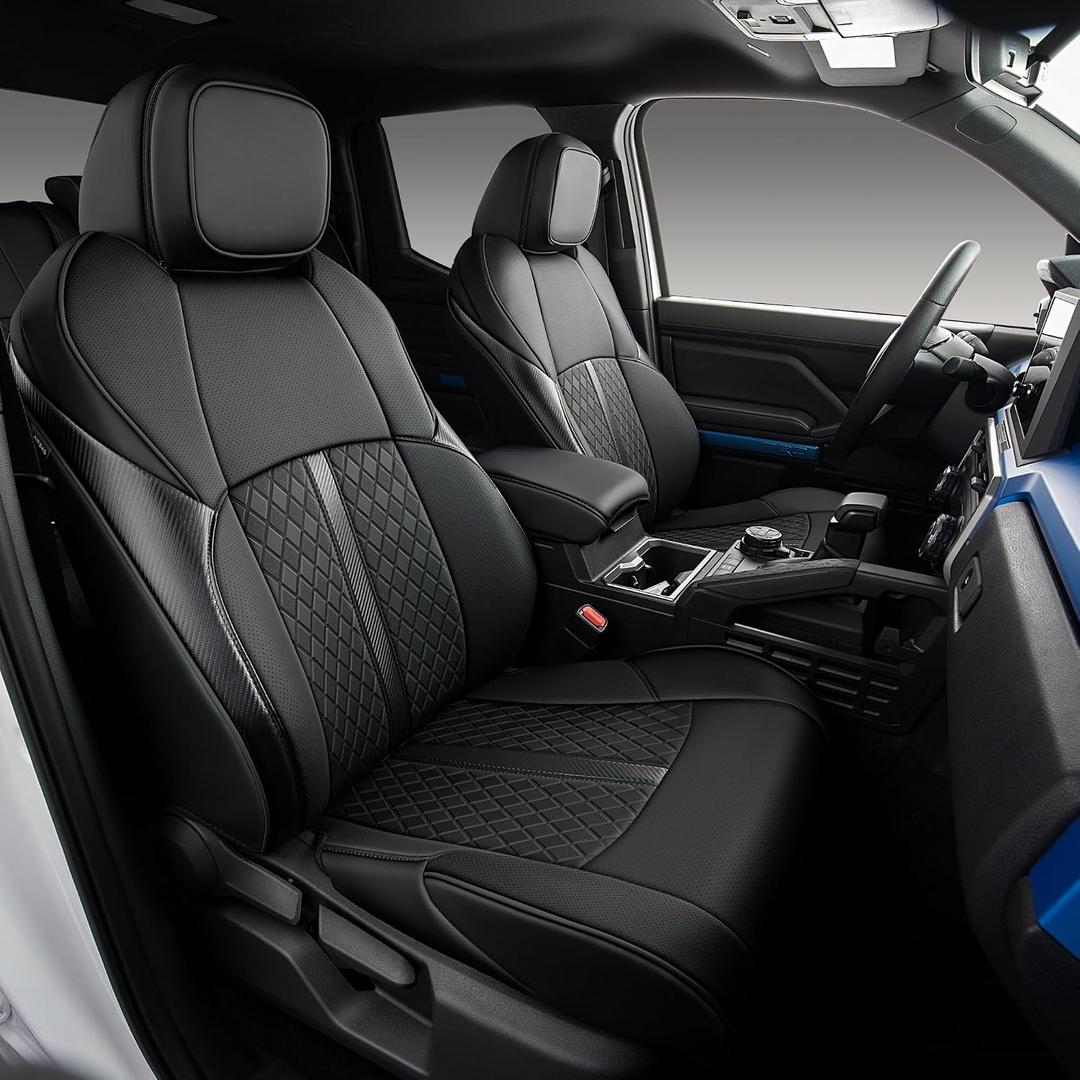 Custom Fit Seat Covers for 2025-2026 Toyota 4Runner (5-Seater), Waterproof Faux Leather Full Set, Full Coverage Protectors for SR5/TRD Off-Road/Sport/Limited/Trailhunter - Black