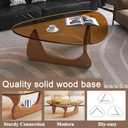 Glass Coffee Table, Mid Century Modern Coffee Table, Coffee Table for Living Room Center Table Suitable for Bedroom Living Room Reception Office Tables (Walnut/Brown, Large), Large 45 * 32.3 * 16in