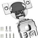 Chibery 50 Pack 1-1/4" Overlay 3D Soft Close Concealed Hinge for Face Frame Door, Smooth Slow Self Closing Hinges, Satin Nickel, Hidden 105 Open Angle Stainless Steel Hinge for Kitchen Cabinet Door