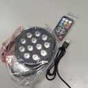 Rechargeable Portable Par Lights 1 Pack, Cordless 12 RGB Battery Powered Stage Light, Uplights Sound Activated Remote Control for Christmas Events,Par Lights for Club Party Stage Lighting