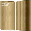 TO-TH 10 Pack Wall Tiles, 47.2” x 23.6” Sound Proof Panels for Walls, Art Wall Panels for Echo Absorption,Acoustical Barrier of Wood-Look Polyester Fiber for Home Office & Studio