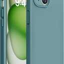 Miracase Compatible with iPhone 15 Case, [Soft Anti-Scratch Microfiber Lining], Liquid Silicone Case Gel Rubber Shockproof Drop Protection Phone Case for iPhone 15, Midnight Green