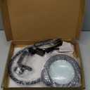 IVMAIE 10X Magnifying Glass with Light and Clamp, 5 Inch Real Glass Magnifying Desk Lamp with Stand, Long Gooseneck, 5 Color Modes Lighted Magnifier Hands Free for Crafts Painting Jewelry Close Work (Black)