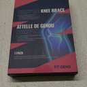 Fit Geno KneeXpert Knee Brace with Side Stabilizers & Patella Gel Pad - Adjustable Compression Support for Pain Relief, Meniscus, ACL, Arthritis, Running - M/L (Garnet)