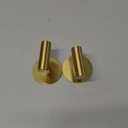 Self Adhesive Hooks 304 Stainless Steel Heavy Duty Hangers Without Nails for Bathrooms Kitchen Livingroom Garage Hotel Waterproof Towel Hook-2 Pack (Gold) (Gold-2pcs)