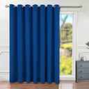BGment Royal Blue Sliding Door Curtain 96 Inch Long - Wide Room Darkening Room Divider Curtain for Bedroom Privacy Themral Insulated Grommet Room Separator Drape, 1 Panel, 100 X 96
