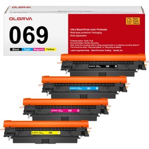 069 Toner Cartridge Set MF753Cdw - 4 Pack Replacement for Canon 069 Toner Cartridge Set 069H Works for Canon Color ImageCLASS Mf753cdw MF751Cdw MF752Cdw LBP674Cdw MF752Cdw MF756Cx LBP673Cdw (B/C/Y/M)