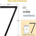 5" Floating Stainless Steel Address House Number, Modern Metal Anti-Rust House Numbers with Nail Kits for Door Garden Mailbox Decor Visibility Signage (1)