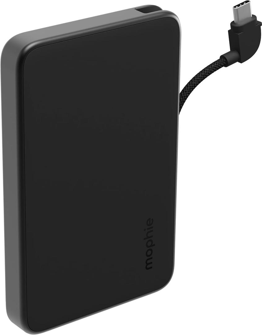 Mophie Powerstation Plus Mini 5,000mAh Power Bank - Has Integrated USB-C Cable, Fast Charging for Smartphones, Tablets, and iPhone 17/16/15 Mophie Powerstation Plus Mini 5,000mAh Power Bank - Has Integrated USB-C Cable, Fast Charging for Smartphones, Tablets, and iPhone 17/16/15