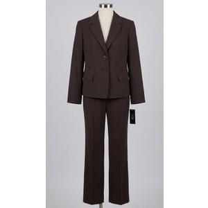 Le Suit Women's Four Pocket Jacket & Wide Leg Pant 12P