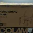 COLAMY Modern Dining Chairs Set of 2, Upholstered Corduroy Accent Side Leisure Chairs with Mid Back and Wood Legs for Living Room/Dining Room-Beige