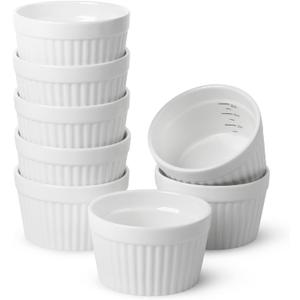 BTaT- Creme Brulee Ramekins 6 oz, Set of 8, Oven Safe Ramekins Oven Safe,