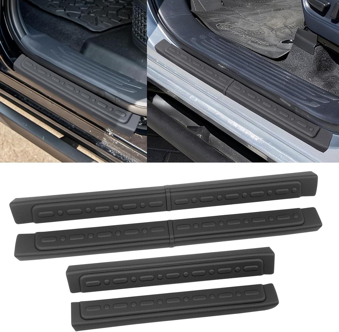 Door Sill Guards Kit Fit for 2024-2026 Toyota Tacoma Double Cab Accessories Entry Guard Protector Door Sill Protector