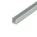 Outwater Clear Anodized 1/4'' Inside Dimension Aluminum U-Channel 36'' Length (Pack of 4) Alu257-S C-Channel