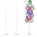 KATBUU 2 Sets of Balloon Stand Kit - 6ft Balloon Stands with Base, Balloon Sticks, Decorations for Party Birthday Wedding Baby Shower Gender Reveal Graduation