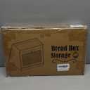 Bamboo Bread Box with Shelf for Kitchen Counter-Large Capacity Bread Storage Container with Wavy Arcylic Transparent Door Bamboo Wooden Farmhouse Bread Box for Your House (Black)