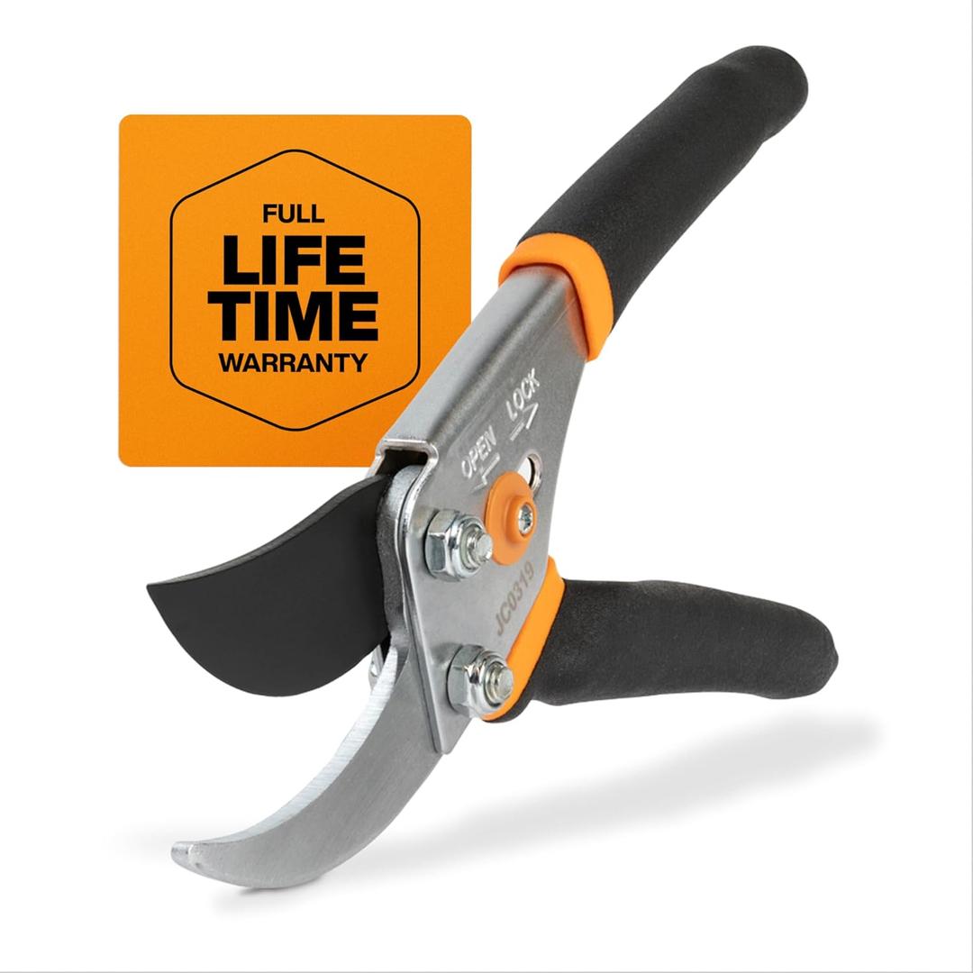 Fiskars Bypass Pruning Shears, 5/8-Inch Cut Capacity Garden Clippers, Gardening Scissors with Sharp, Rust Resistant Steel Blade Fiskars Bypass Pruning Shears, 5/8-Inch Cut Capacity Garden Clippers, Gardening Scissors with Sharp, Rust Resistant Steel Blade