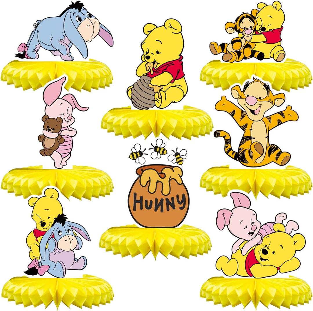Honeycomb Centerpieces 3D Table Decorations Table Deco Birthday Party Supplies Party Decoration (8PCS)