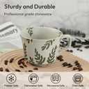 Ceramic Coffee Mug, 11 oz Small Novelty Unique Teacup with Handle, Stoneware Cup for Tea Mocha Latte Cappuccino (Leaf)