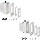 DVFR1W-1 Recessed Outlet Box, 2Pcs Recessed Electrical Box for Wall Mount TV, Outlet Mounting Box for New Construction&Retrofit Projects, Wall Outlet Box with Duplex & Decorator Style Covers,1-Gang