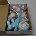 Mini Tudou Baby Musical Mobile Crib with Music and Lights, Timing Function, Projection, Take-Along Rattle and Music Box for Babies Boy Girl Toddler Sleep (Blue)