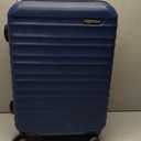 Amazon Basics 21" Hardside Carry-On Luggage with Multi-directional Wheels, Expandable for Up to 25% More Space, Scratch-Resistant Surface, Organized Interior, Navy Blue
