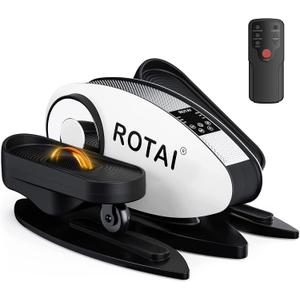 Under Desk Elliptical Massage Machine for Elderly Seniors Electric Leg Circulation Foot Pedal Exerciser, Smart Portable Trainer for Home & Office with Remote and LCD Monitor