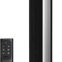 Dreo Tower Fan for Bedroom, 25ft/s Velocity Quiet Floor Fan, 90 Oscillating Fans for Indoors with 4 Speeds, 4 Modes, 8H Timer, Bladeless Fan, Standing Fans, Silver, Nomad One (DR-HTF007)