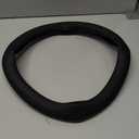 Uxcer Nappa Leather Steering Wheel Cover Compatible with Tesla Model 3/Y 2016-2025 2026 Juniper/Highland, Non-Slip Breathable Model 3/Y Steering Wheel Protector, Black