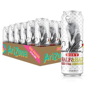 AriZona Diet Arnold Palmer Half and Half - Big Can, 22 Fl Oz (Pack of 24) (EXP 07/02/26)