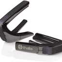 Thalia Exotic Series Black Chrome Finish Capo with Ebony Inked Inlay