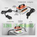 CMTOOL 20 Amp 36 Volt Golf Cart Battery Charger for EZGO & Yamaha & Club Car, IP67 Waterproof, Fully Automatic 36V Trickle Charger with Crowfoot Plug, for Lead-Acid Batteries