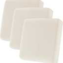 CHUN YI Velvet Couch Cushion Covers, 3PC Water Resistant Sofa Cushion Covers, Individual Seat Cushion Protector Slipcovers for Kids Pets (3 Pack, Ivory White)
