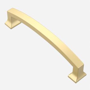 Asidrama 10 Pack 5 Inch(128mm) Brushed Gold Kitchen Cabinet Handles, Cabinet Pulls Kitchen Cabinet Hardware for Cupboard Drawer Pulls (5" Hole Center)