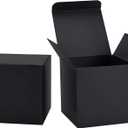 HUAPRINT Black Gift Box,Gift Boxes with Lids 6x6x6inch,24pcs Paper Gift Box Bulk,Gift Boxes for Presents,Birthday,Bridesmaid Proposal,Groomsmen Engagements,Baby Showers,Christmas,Wedding Party Favor,Cupcake,Crafting,Holidays
