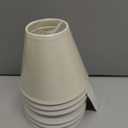 Wellmet Chandelier Shades, ONLY FOR CANDELABRA BULBS, Clip-on Fitter Lamp Shades, 3" x 6" x 5", Set of 6, Cream White