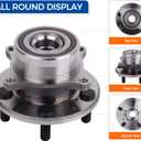 MACEL 513267 Front Wheel Hub Bearing Assembly Compatible with 2009-2013 Honda Pilot, 2007-2013 Acura MDX, 2010-2013 Acura ZDX 5 Lugs