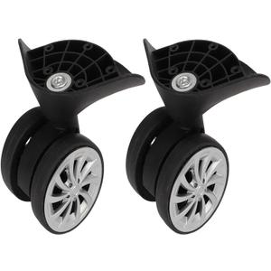 1 Pair Luggage Suitcase Wheel, Luggage Wheels Replacement Travel Suitcase Caster Wheels 360 Swivel, Trunk Luggage Wheel Spare Part Replacement Left and Right Wheels (A57)