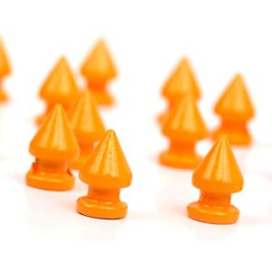 RUBYCA 12MM 500 Sets Metal Tree Spikes and Studs Metallic Screw-Back for DIY Punk Leather-Craft Orange