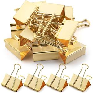 Mr.Pen  Binder Clips, Gold, Large (Pack of 12)