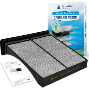 Femota MERV 13 Cabin Air Filter with Activated Carbon, CF10930 for Subaru Crosstrek, Forester, Impreza, WRX, WRX STI, XV Crosstrek.