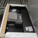 SNDOAS Black Range Hood 36 inch, Ductless Under Cabinet Range Hood Included Carbon Sponge Filter, Ducted Optional, Kitchen Hood 36 inch with 2 Vents, 2 Speeds, Hard Wired Stove Vent