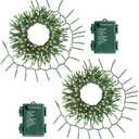 Christmas Firecrackers String Lights 200LED Cluster Lights 8 Modes Timer Waterproof for Xmas Tree Garland Window Party 2pack